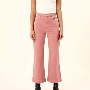 Rollas Sailor Scoop Jeans Salmon Pink sz 26 NWT